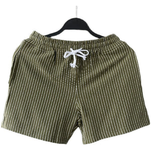 Cotton Striped 3-quarter Casual Shorts