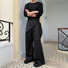 Load image into Gallery viewer, Waist tie Fake Two-piece Casual Straight Trousers
