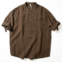Load image into Gallery viewer, Retro Stand-up Collar Breathable Drape T-shirt
