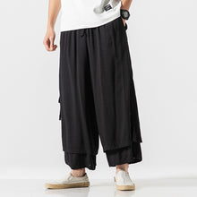 Load image into Gallery viewer, Japanese Style Cotton and Linen Side Strap Two-piece Culottes

