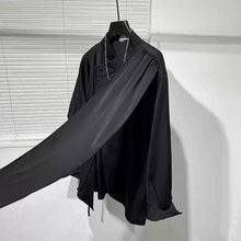 Load image into Gallery viewer, Dark Irregular Patchwork Loose Shirt Men&#39;s Fake Two-Piece Shirt
