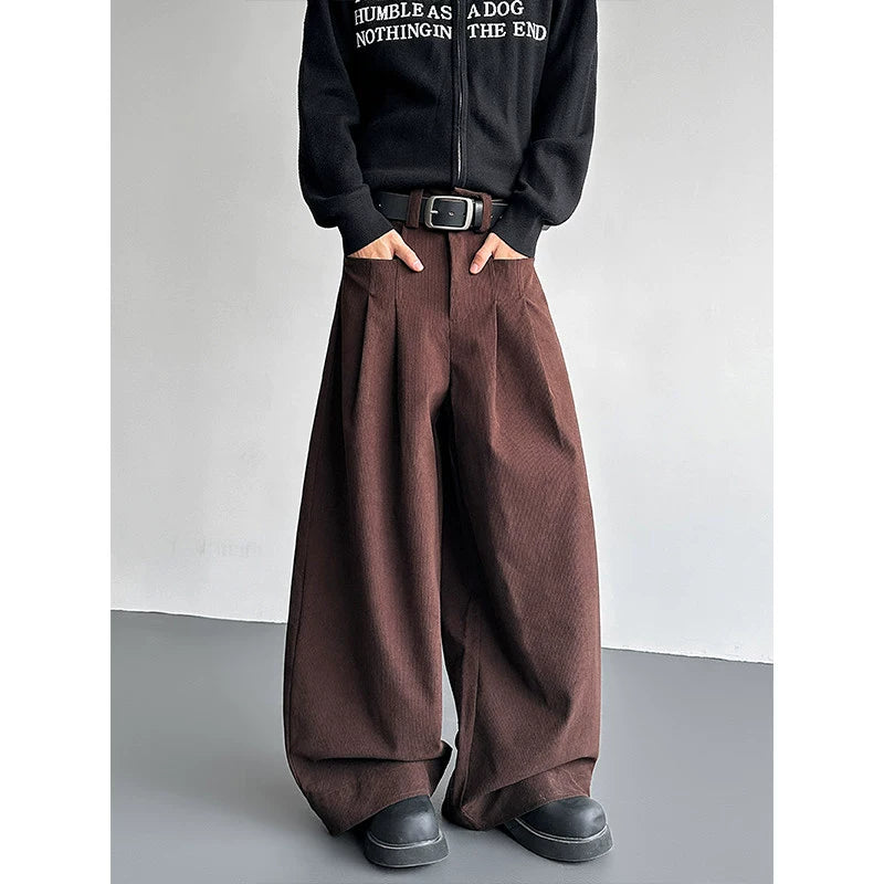 American Retro Corduroy Wide-leg Trousers