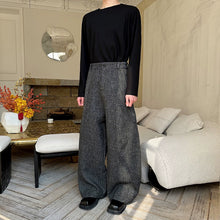 Load image into Gallery viewer, Woolen High Waist Loose Wide Leg Pants
