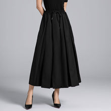 Load image into Gallery viewer, High Waist Drawstring Casual A-line Skirt
