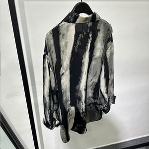 Vintage Striped Print Loose Shirt