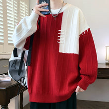 Load image into Gallery viewer, Plush Crew Neck Knitted Loose Sweater
