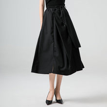 Load image into Gallery viewer, Drawstring High Waist Loose A-line Skirt
