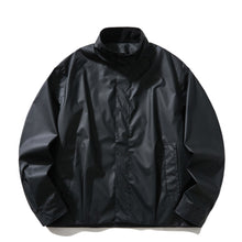 Load image into Gallery viewer, Retro Corduroy Collar and PU Leather Stand-up Collar Jacket
