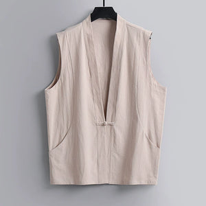Sleeveless Button Vest