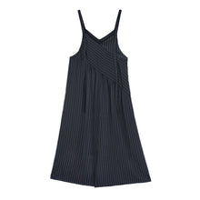 Load image into Gallery viewer, Loose Casual Stitching Striped Wide-leg Overalls
