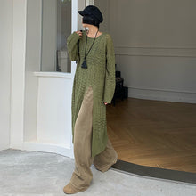 Load image into Gallery viewer, V-neck High Slit Hollow Knit Sweater
