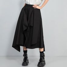 Load image into Gallery viewer, Elastic Waist Irregular Patchwork Skirt Pants
