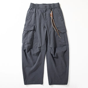 Large Pocket Loose Wide-leg Pants