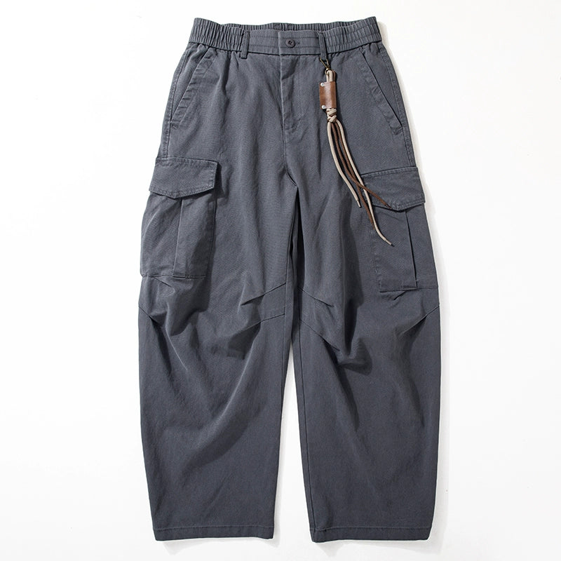 Large Pocket Loose Wide-leg Pants
