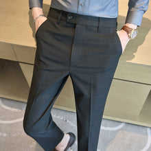 Load image into Gallery viewer, British Plaid Slim-fit Casual Trousers
