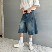 Load image into Gallery viewer, American Retro Washed Casual Wide-leg Scimitar Pants
