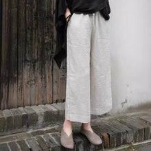 Load image into Gallery viewer, Drawstring Linen Thin Wide-Leg Pants
