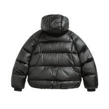 Load image into Gallery viewer, Heavyweight White Duck Down Hooded High Neck Loose Puffer Coat
