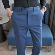 Load image into Gallery viewer, Casual Slim-fit Striped Trousers
