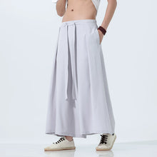 Load image into Gallery viewer, Retro Ice Silk Wide-Leg Skirt Pants
