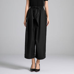 Retro Pleated High Waist Loose Straight Pants