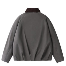 Load image into Gallery viewer, Retro Corduroy Collar Patchwork Loose Jacket

