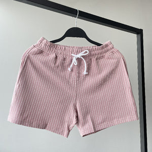 Cotton Striped 3-quarter Casual Shorts