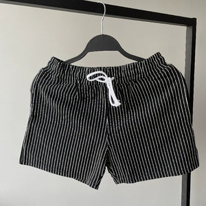 Cotton Striped 3-quarter Casual Shorts