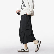 Load image into Gallery viewer, Loose Straight Wide-leg Casual Cropped Trousers

