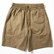 Load image into Gallery viewer, Retro Elastic Waist Loose Straight Leg Shorts
