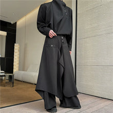 Load image into Gallery viewer, Asymmetric Long-sleeved Shirt and Wide-leg Pants Two-piece Set
