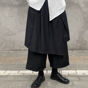 Irregular Loose Multi-layered Wide-leg Pants