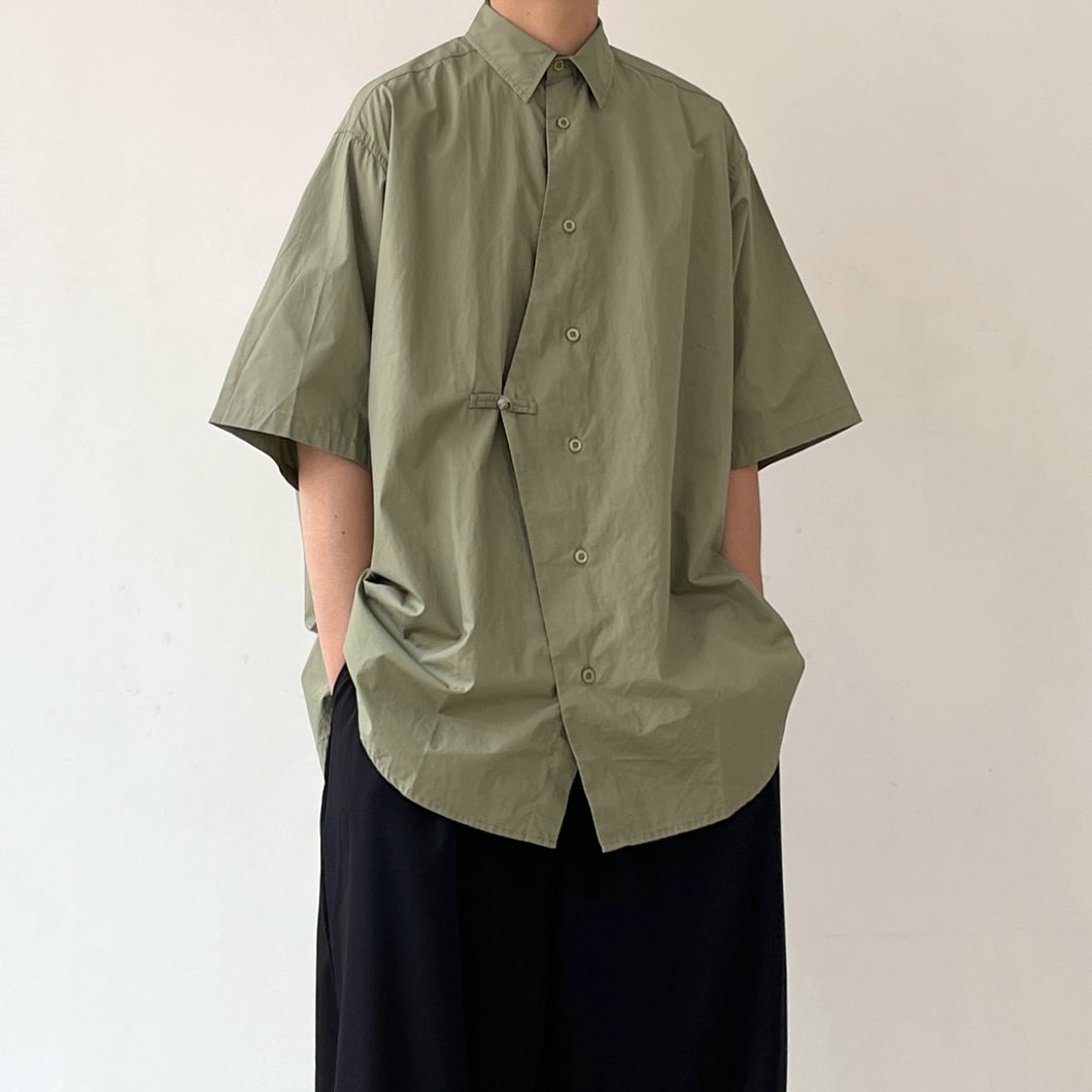 Japanese Retro Pure Cotton Loose Buttoned Shirt
