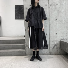 Load image into Gallery viewer, Japanese Style Irregular Pleated Loose T-shirt
