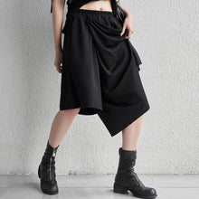 Load image into Gallery viewer, Elastic Waist Irregular Leg Loose Pants
