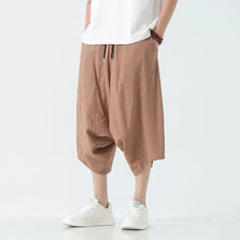 Load image into Gallery viewer, Stripe Lantern-shaped Loose-fitting Low-cut Baggy Pants
