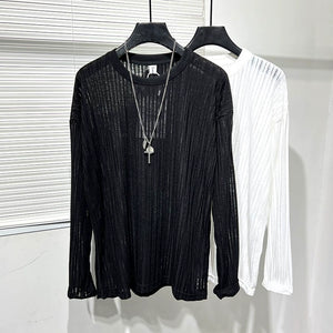 Hollow Loose Long-sleeved Shirt