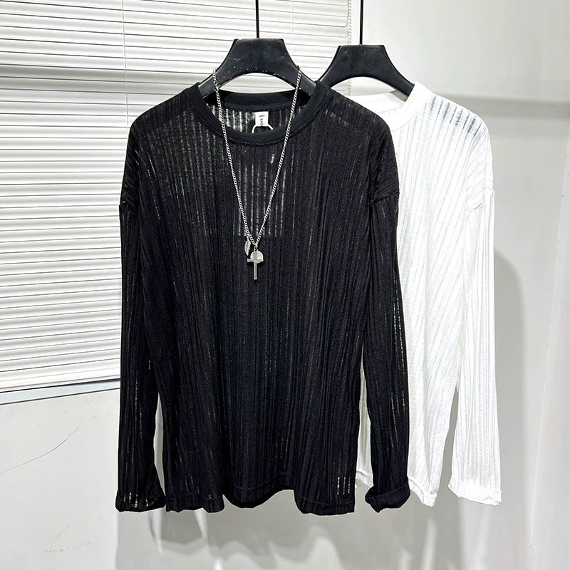 Hollow Loose Long-sleeved Shirt