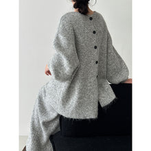 Load image into Gallery viewer, Korean Back Button Knit Sweater Skirt Two-piece Set
