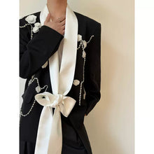 Load image into Gallery viewer, Color-blocked Floral Diamond Suit Jacket

