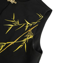 Load image into Gallery viewer, Embroidered Casual Metal Button Vest
