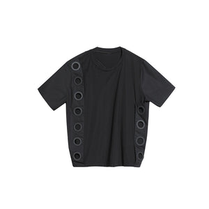 Spliced Ring Irregular T-shirt
