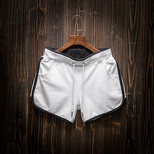 Cotton Contrast Color Loose Thin Casual Shorts