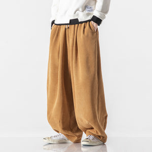 Retro Corduroy Straight Leg Pants