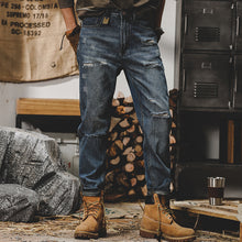 Load image into Gallery viewer, Vintage Washed Straight Leg Denim Pants
