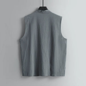 Sleeveless Button Vest