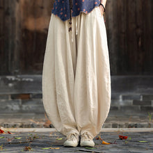 Load image into Gallery viewer, Loose Cotton And Linen Patchwork Bloomers
