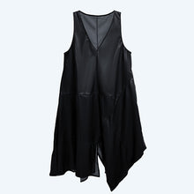 Load image into Gallery viewer, Women's Japanese Asymmetric V Neck Sleeveless Loose Vest Dress
