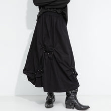 Load image into Gallery viewer, Women's Elastic-waist  Rivet Detail Asymmetrical Hem Balloon Skirt
