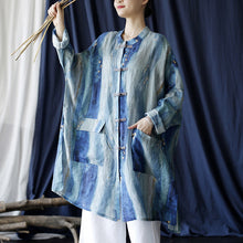 Load image into Gallery viewer, Vintage Ramie Loose Ethnic Shirt Mid-Length Jacket
